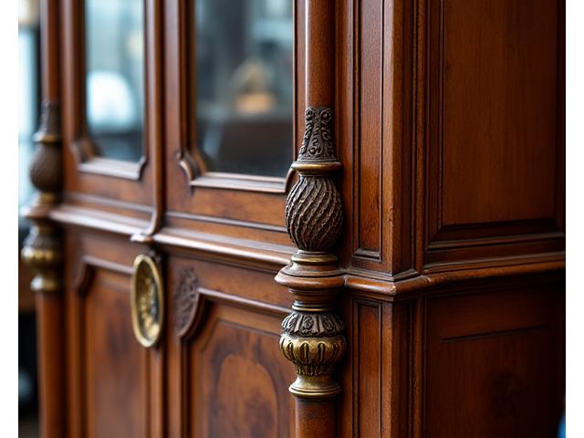 Prachtig gerestaureerde 19e-eeuwse kast met handgesneden details
